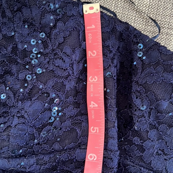 Strapless Sweetheart Sequin & Lace Mermaid Formal Dress - Picture 7 of 8